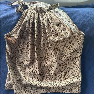 SHEIN Leopard Print Halter Blouse